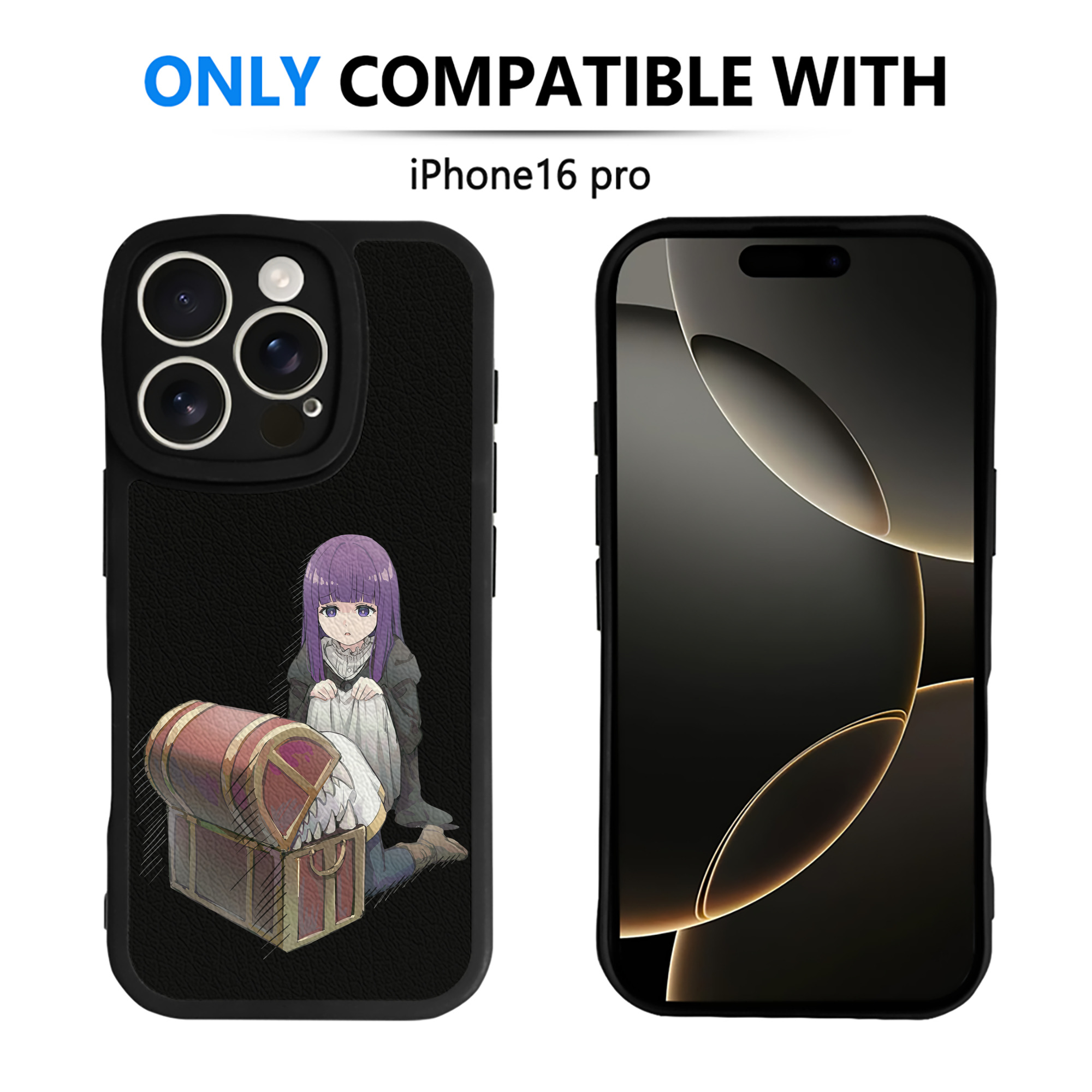 （画像用） 葬送のフリーレン Frieren 【iPhone 16シリーズ対応】シリコンスマホケース（レザー調） 材質：シリコン